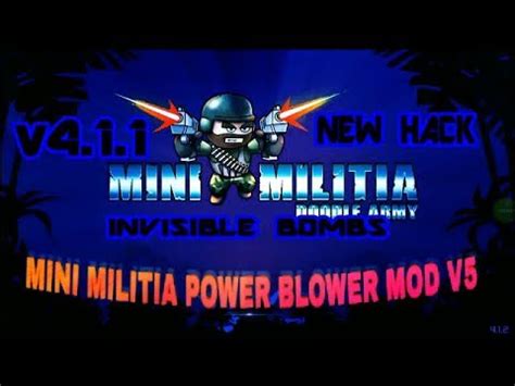 mini militia power blower mod v5 descargar|Mini Militia Mod APK v5.5.0 (Unlimited Money, Ammo, Nitro).